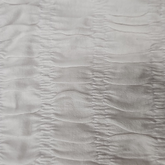 ZARA White Stretchy Ruffle Tube Crop Top NWOT Size M-L - Picture 7 of 9